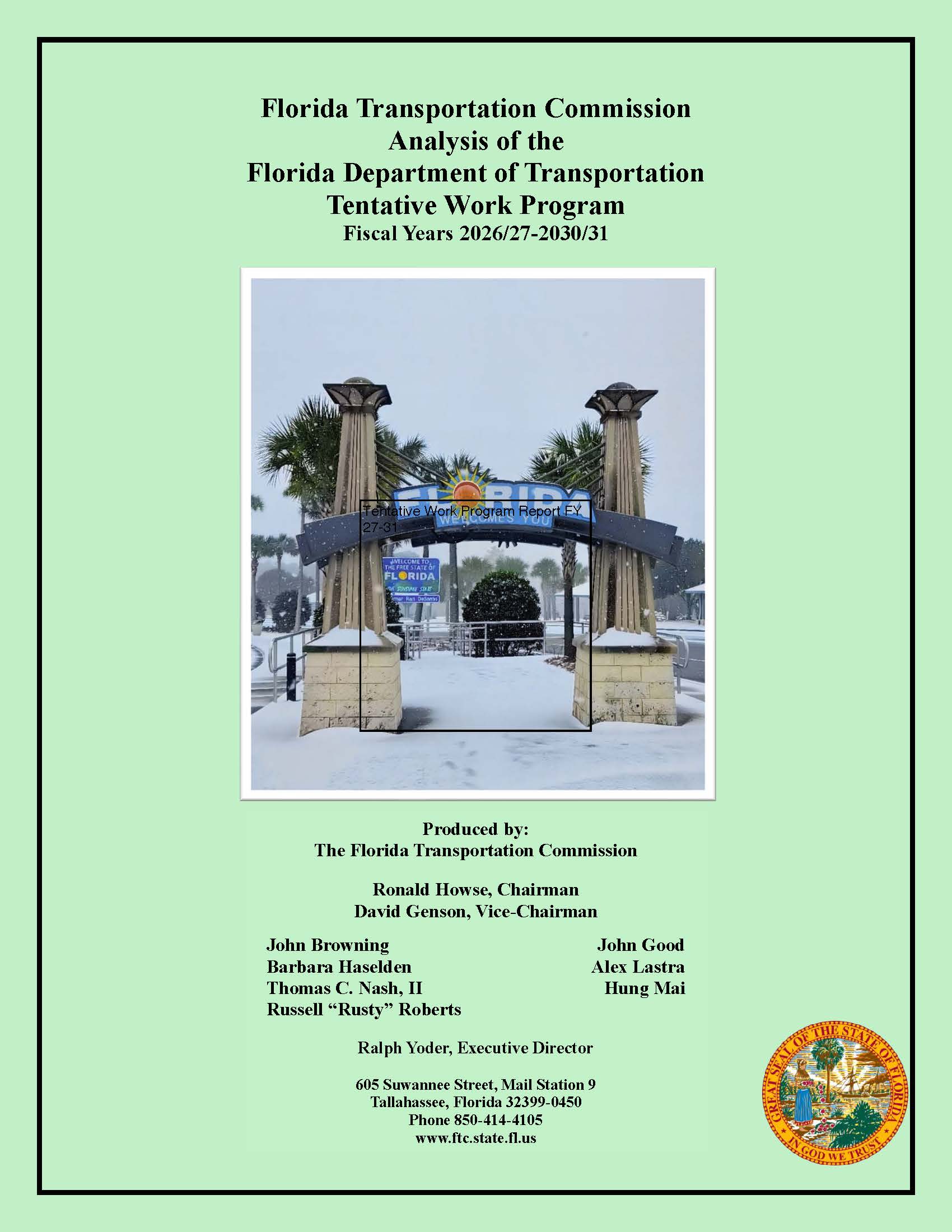 Tentative Work Program FY 2021/22 - 2025/26